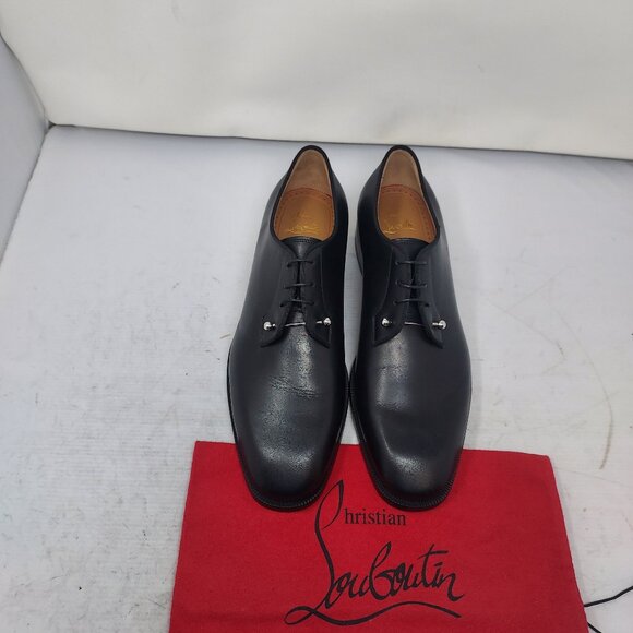 Christian Louboutin Black Chambeliss Leather Oxford Shoe - Picture 3 of 12